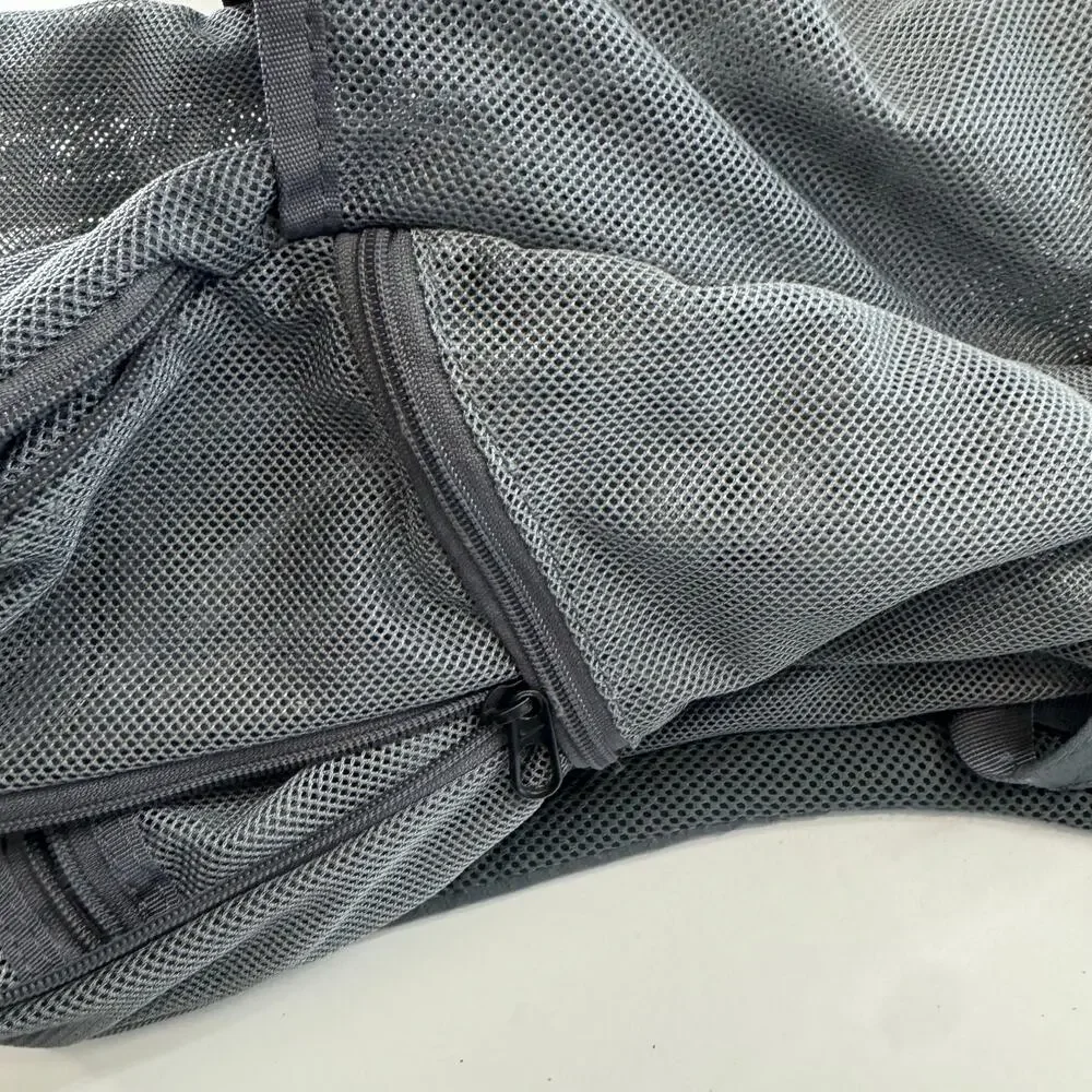 Nike Brasilia MESH Training Gym School Backpack Gray Security Mesh